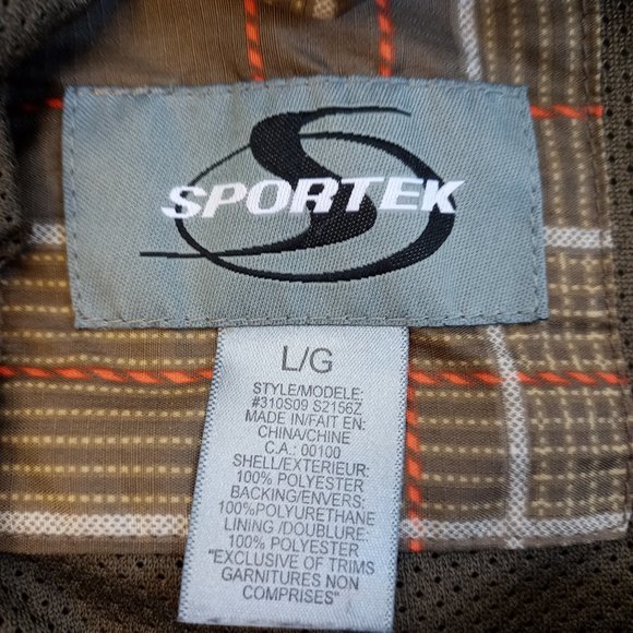 Sportek Men's Plaid Windbreaker - Large - YABL8E - Picture 4 of 6